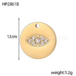 Подвески из нержавеющей стали 304 с микропаве из кубического циркония&nbsp;STAS-OY008-69G