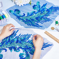 2 шт. 2 стиля узор хвост феникса полиэстер кружево компьютерная вышивка орнамент аксессуары&nbsp;DIY-NB0014-55B