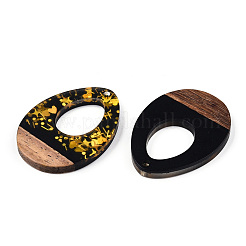 Подвески из непрозрачной смолы и ореха RESI-N039-38