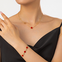 Элегантный комплект украшений из нержавеющей стали 201 ZX0259