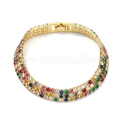 Кубический цирконий теннисные браслеты для женщин подарок девушке BJEW-F450-04G