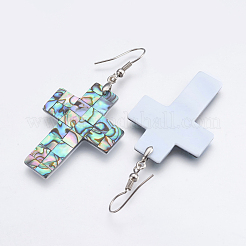 Серьги с раковиной ушка / ракушка EJEW-F147-C12