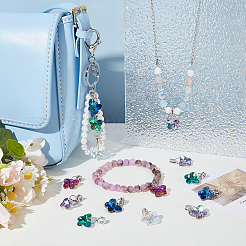 30шт 5 цветные стеклянные подвески в европейском стиле PALLOY-PH01833