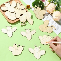 8 шт. 8 стиля подвесные украшения из дерева в форме пчел&nbsp;DIY-CJC0015-01