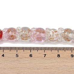 Нити золотых песочных бусин лэмпворк&nbsp;LAMP-P069-02A-06