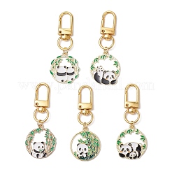 Подвеска из эмалевого сплава панда HJEW-JM02602