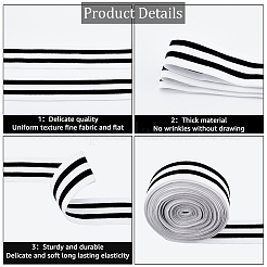 5 ярд плоской нейлоновой полосатой резинки OCOR-GF0003-84B