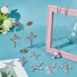 8 шт. 8 подвески из сплава со стразами на защелках FIND-NB0003-52