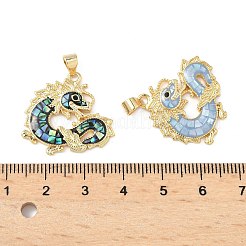 Подвески из латуни и ракушек с покрытием стойки&nbsp;KK-I357-09G