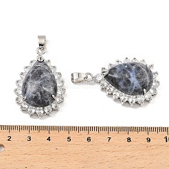 Подвески из натурального содалита и горного хрусталя&nbsp;G-K338-31P-02