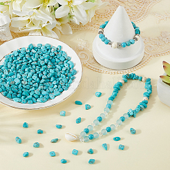 2 нить синтетических бирюзовых бусин&nbsp;G-PA0001-55