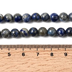 Нитки бусины из натурального ляписа-лазури&nbsp;G-A163-07-6mm