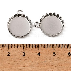 Оправы для подвесок из нержавеющей стали 304 в виде кабошонов STAS-NH0003-03P-01