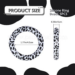 5шт кольцо пищевые экологически чистые силиконовые бусины&nbsp;JX893C