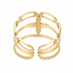 Кольцо-манжета в форме цветка из нержавеющей стали 304&nbsp;X-RJEW-T023-95G