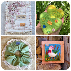 65 шт. 13-х цветная прямоугольная этикетка для одежды из замши ручной работы AJEW-TA0002-15