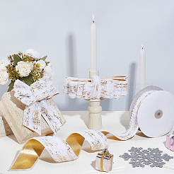 Тиснение золотом односторонняя бархатная лента OCOR-WH0082-360A