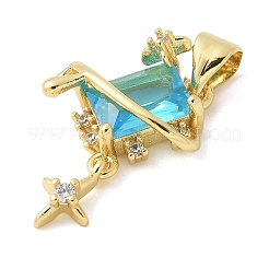 Латунные микро проложить кубического циркония подвески&nbsp;KK-K298-56G