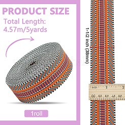 5 ярд полиэстеровой полосатой жаккардовой ленты OCOR-WH0078-287B