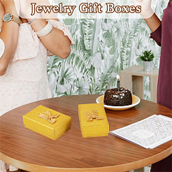 Картонные коробки для упаковки ювелирных изделий с блестками&nbsp;CON-TAC0008-08B