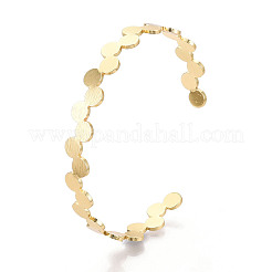 Латунные браслеты-манжеты для женщин&nbsp;BJEW-N035-03G