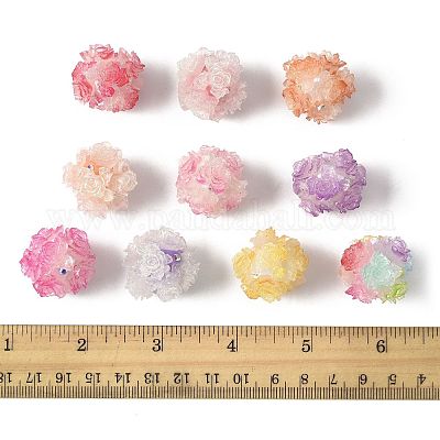 10шт 10 цвета бусины из смолы RESI-FS0002-24B-1