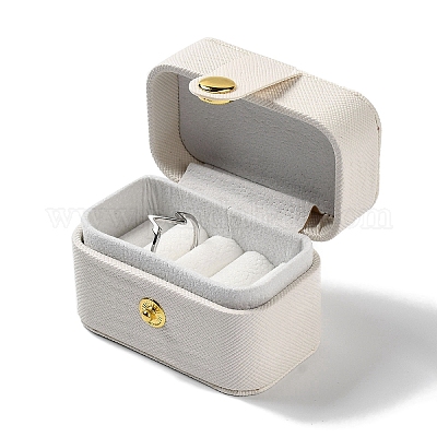 Прямоугольные коробки для хранения колец из искусственной кожи CON-K002-06D-1