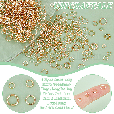 450 шт. 4 стиля латунных соединительных колец KK-UN0002-76-1