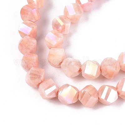 Антикоррозийные гальванические стеклянные бусины GLAA-T025-6mm-14G-1