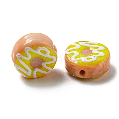 Нити эмалевых бусин лэмпворк ручной работы LAMP-A001-F04-1