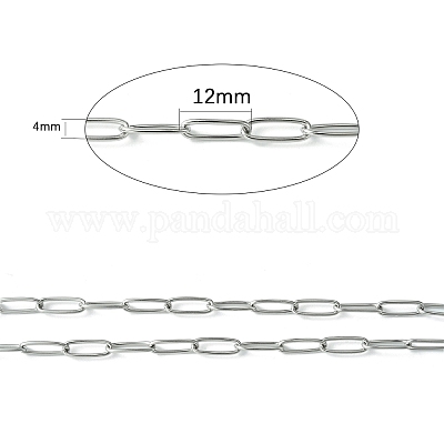 Не тускнеющие цепочки-скрепки ручной работы из нержавеющей стали марки 304 STAS-F230-15P-1