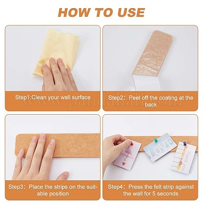 Прямоугольные самоклеящиеся фетровые стикеры для заметок в блокнотах AJEW-CP0008-55B-03-1