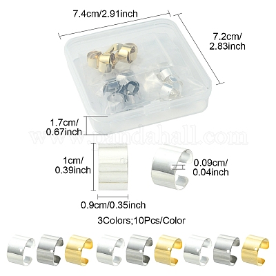 30 шт. 3 цвета фурнитура для амбушюр из нержавеющей стали 304 STAS-FS0001-60-1