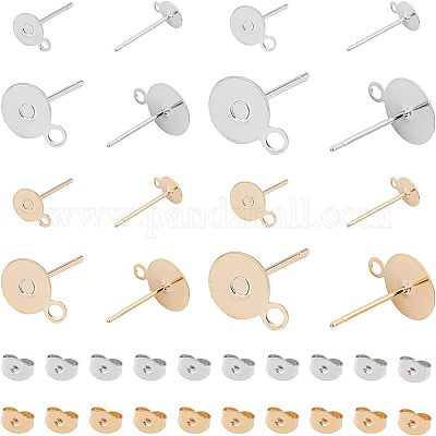 Фурнитура для сережек-гвоздиков из нержавеющей стали 304 STAS-UN0015-23-1