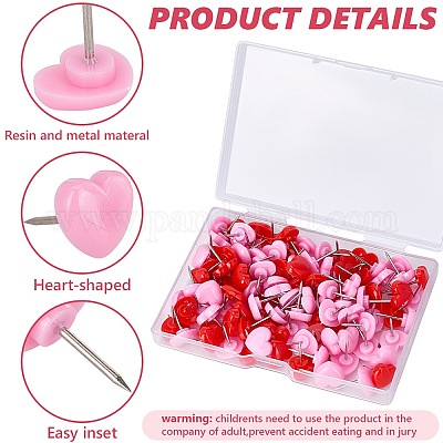 Пластиковая кнопка в форме сердца FIND-WH20003-88C-1