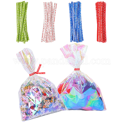 100 шт. лазерные целлофановые пакеты для упаковки конфет ABAG-WH20005-36-1