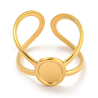 Ионное покрытие (ip) 304 нержавеющая сталь овальные манжетные кольца компоненты RJEW-A043-07G-1