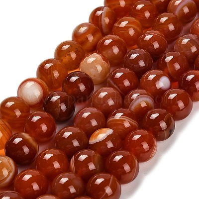 Окрашенные естественный агат бисер пряди G-G203-10L-12mm-1