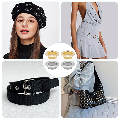 200 шт. 2-цветная железная фурнитура для люверсов&nbsp;IFIN-GF0001-59C-1