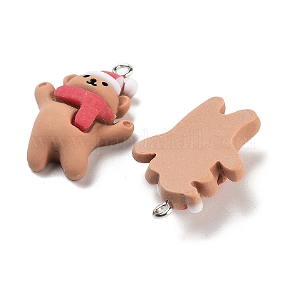 Подвески из непрозрачной смолы на рождественскую тематику RESI-N039-101-1