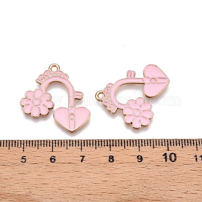 Подвески из сплава с эмалью на тему дня святого валентина ENAM-T020-50G-02-1