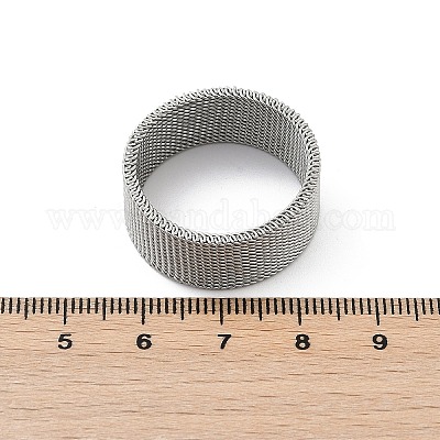 201 перстень из нержавеющей стали RJEW-H242-01E-P-1