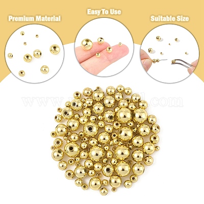 640 шт. 6 вида бусин из АБС-пластика KY-YW0002-15-1