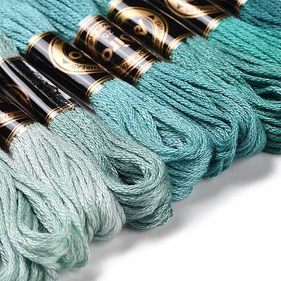 8 моток 8 цвета 6-слойная полиэфирная мулине для вышивания OCOR-M009-01A-06-1