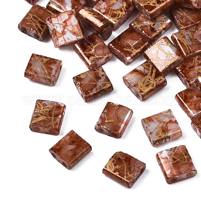 Непрозрачный окрашенный распылителем строковые стеклянный бисер SEED-TD001-43C-08-1