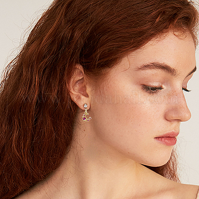 6шт 3 стиля латунные микропаве кубические циркониевые подвески KK-DC0003-17-1