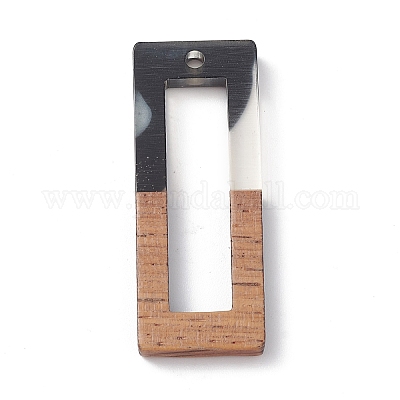 Подвески из перламутровой смолы и орехового дерева WOOD-C016-01D-1