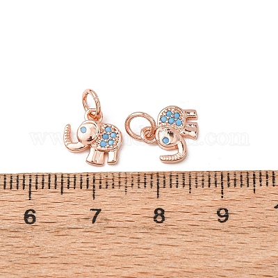 Латунные микро проложить кубического циркония подвески ZIRC-E124-68RG-1-1