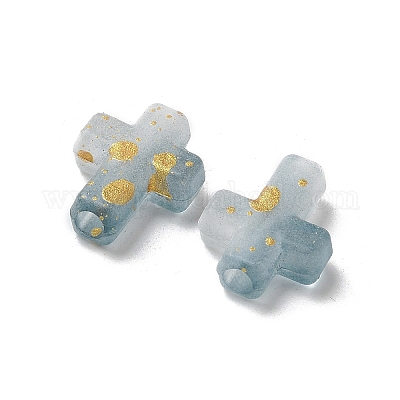 Прозрачные акриловые бусины градиентного цвета OACR-M023-03F-1