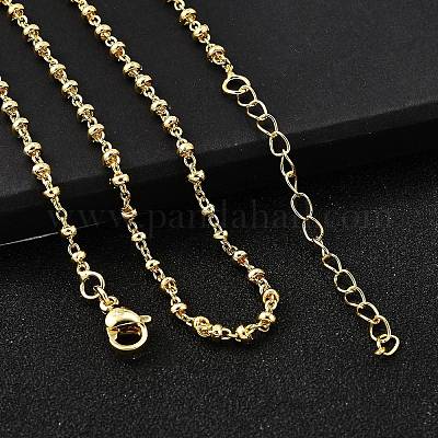 Ожерелья из латунных цепочек-ронделей NJEW-M108-05G-1